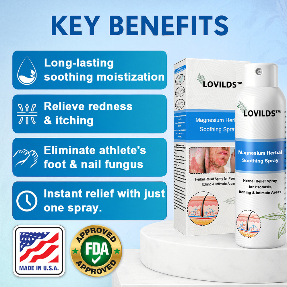 đOfficial Store: LOVILDS⢠Magnesium Herbal Psoriasis Sprayđ